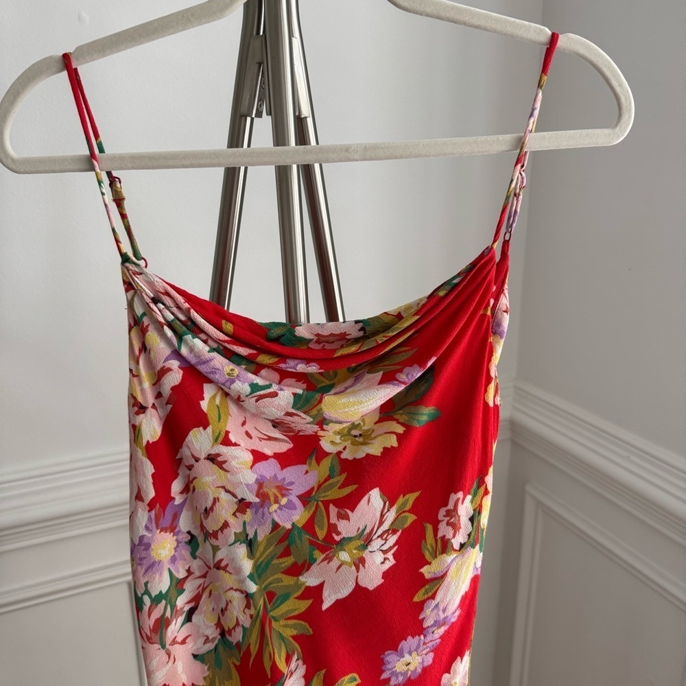 PRIVACY PLEASE x REVOLVE Red Floral Mini Summer Dress Size XS - Picture 4 of 7